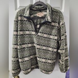 Green and Gray Womens Sweater